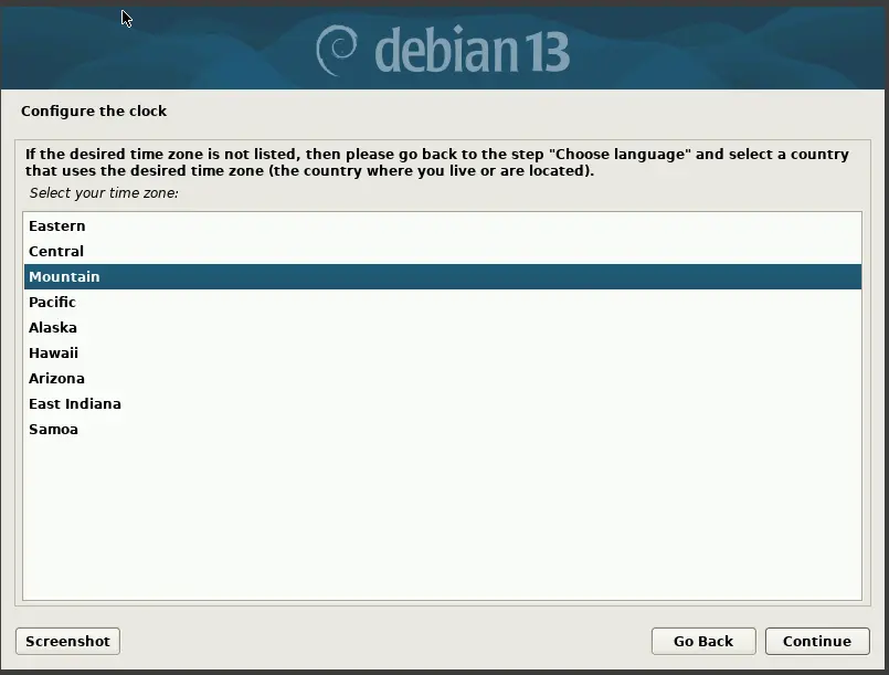root setup screen