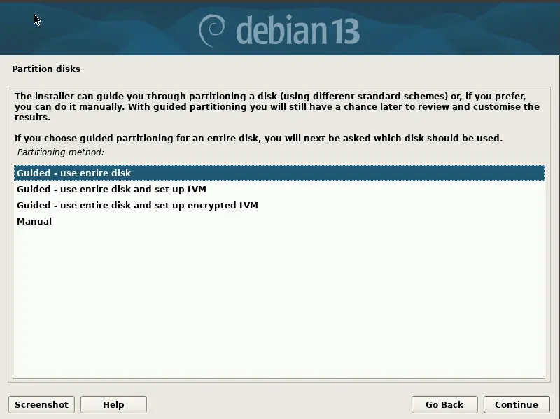 root setup screen