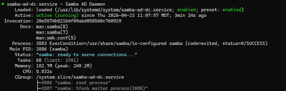 Samba status